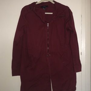 Oversized Red Trench Coat